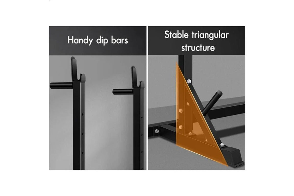 Adjustable Squat Rack Barbell Stand Weight Bench