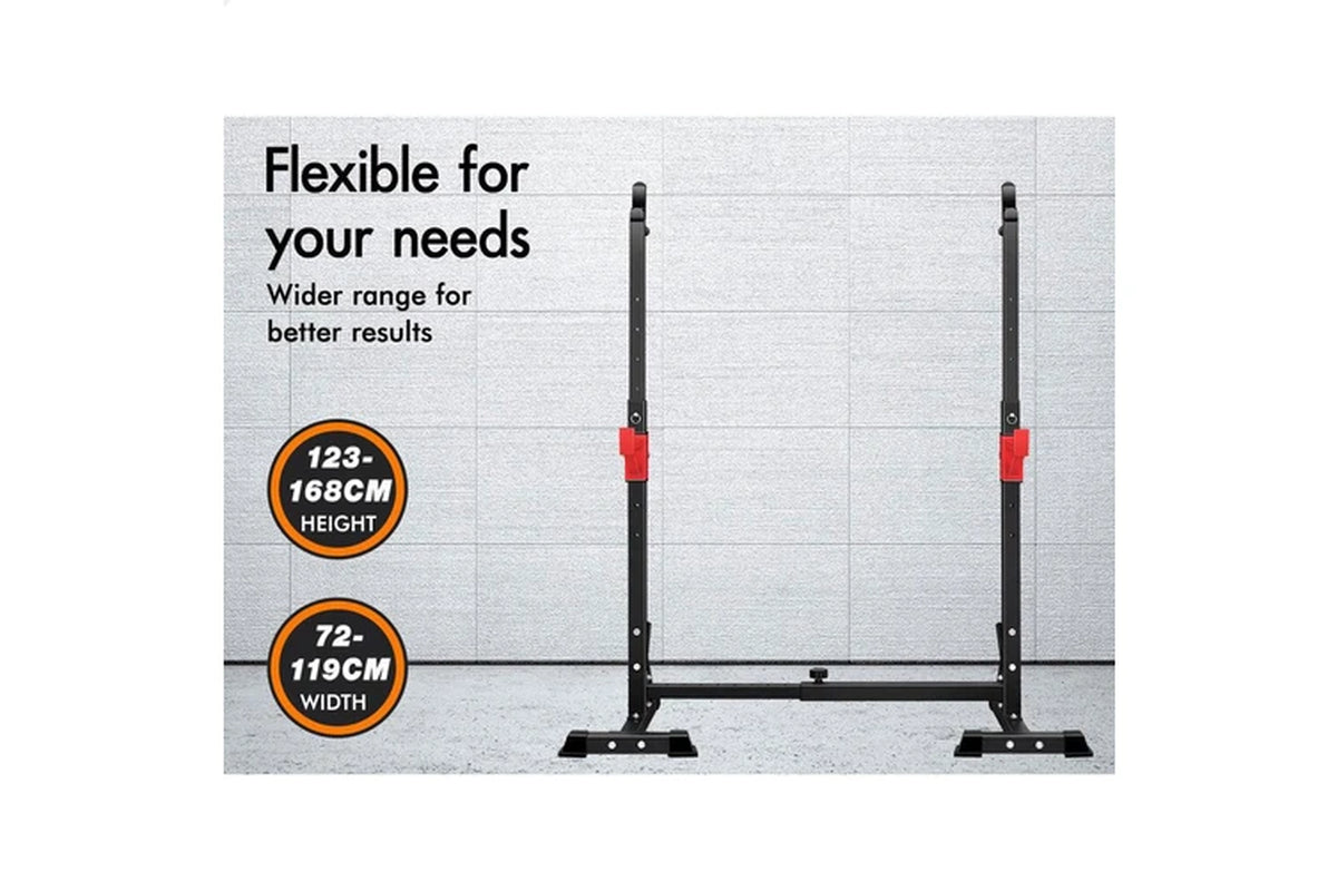Adjustable Squat Rack Barbell Stand Weight Bench